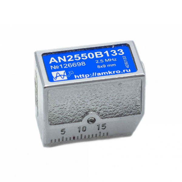 AN2550Bxx наклонный совмещенный притертый преобразователь 2,5 МГц с углом 50град